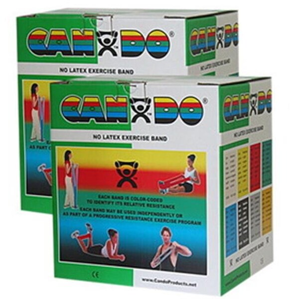 Fabrication Enterprises Fabrication Enterprises 10-5653 Cando Twin-Pak Latex-Free Exercise Band; Green - 100 yards 1371031 - main